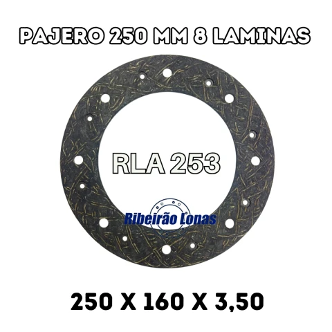 Revestimentos de Embreagens - MITSUBISHI PAJERO 8 laminas 250mm 1 FURO