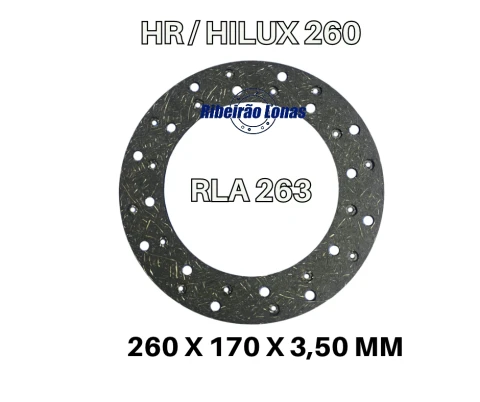 Revestimentos de Embreagens-HR / Hilux 260 MM