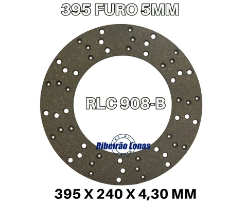 Revestimentos de Embreagens-395MM VALEO 3F-ANTIGA RC 853(SEM FURO VALEO)