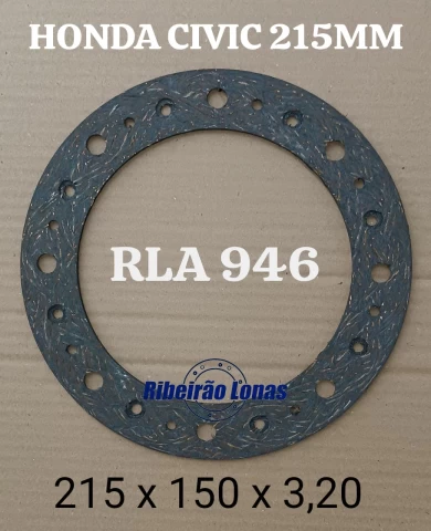 Revestimentos de Embreagens - HONDA HONDA CIVIC 215mm ( antigo RLA 216)