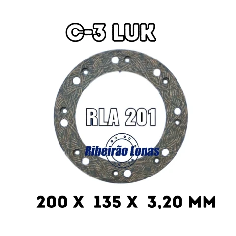 Revestimentos de Embreagens - C-3 LUK 200 MM