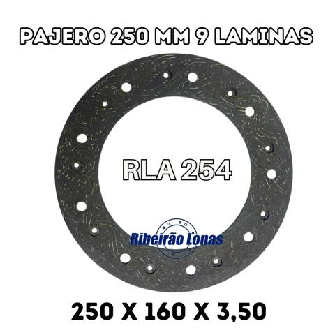 Revestimentos de Embreagens - MITSUBISHI PAJERO 9 Laminas 250mm 1 FURO