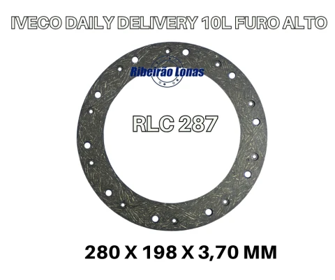 Revestimentos de Embreagens-IVECO DAILY DELIVERY 10L FURO ALTO